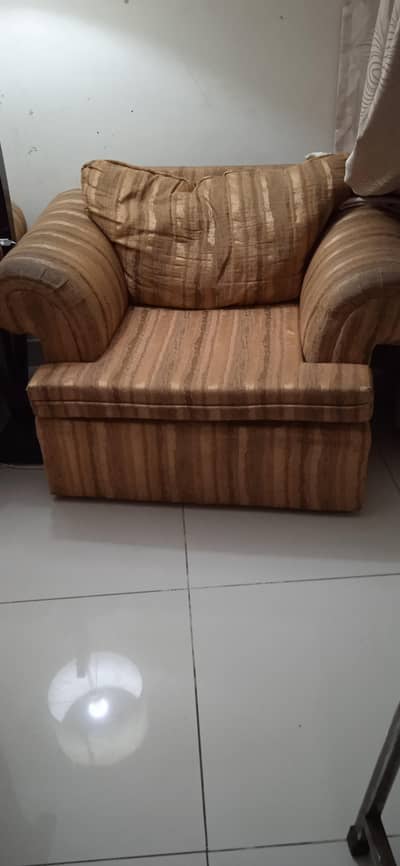 fancy sofa set foam and springs pure wood 2+1+1 5 seater