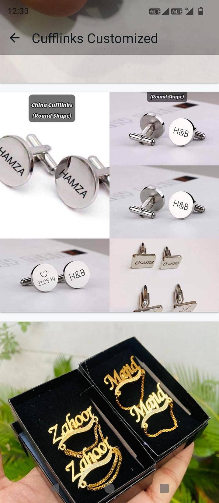 Customized cufflinks 1