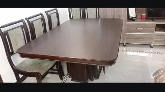 Deyar Wood Dinning table with 6 chairs