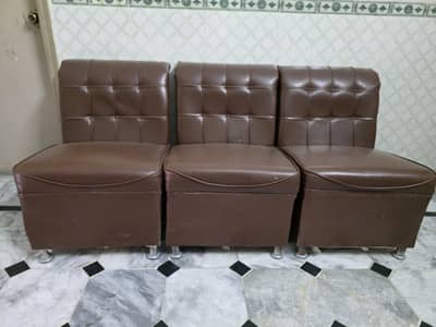 Brown sofas 1 seater for sale almost new in condition