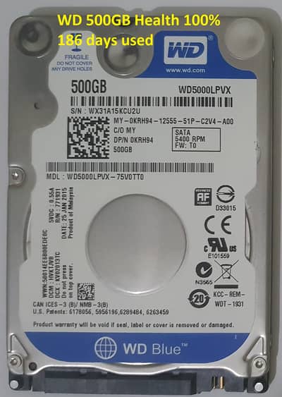 Laptop Hard Disk Drive. Read Description for detail.
