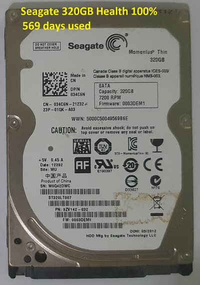 Laptop Hard Disk Drive. Read Description for detail.