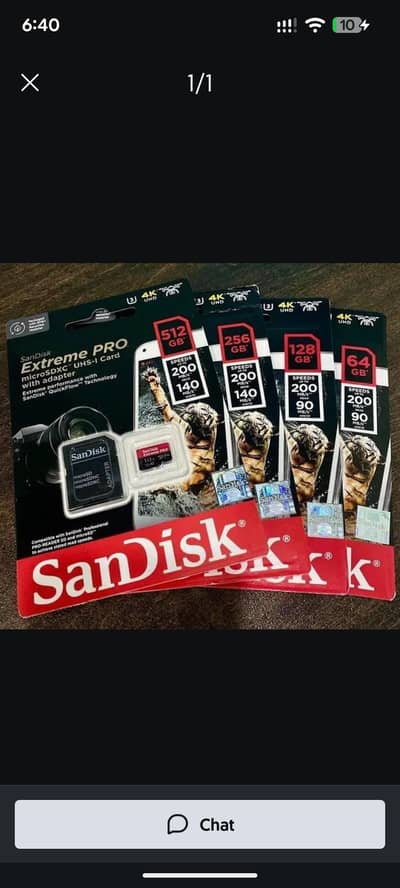 SanDisk Extreme Pro Micro SD card for mobile,drone & gopro 03249107656