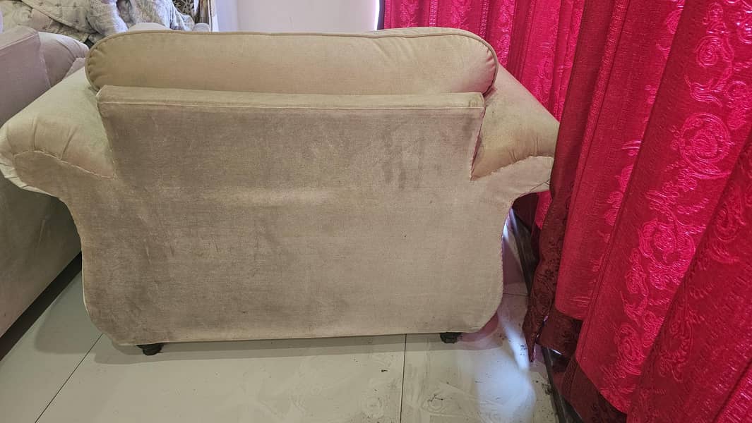 2 seater one seater wooden sofa 3