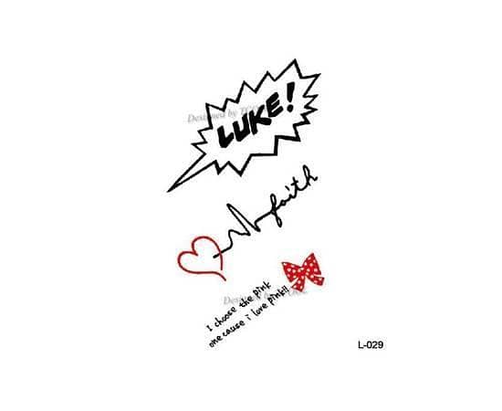 Temporary English Letter Tattoo Sticker for Men’s Arm - Faux Body Art