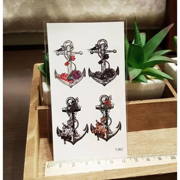 Ancher Design Temporary Tattoo Stickers – Water Transfer & Waterproof