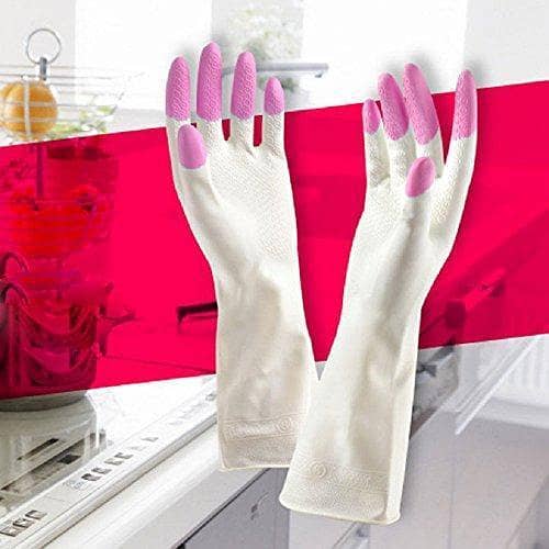 Long Sleeve Latex Kitchen Gloves for Dishwashing, Painting, Gardening, and Pet Care