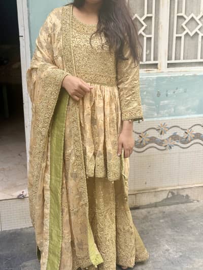 Short frok and lehnga