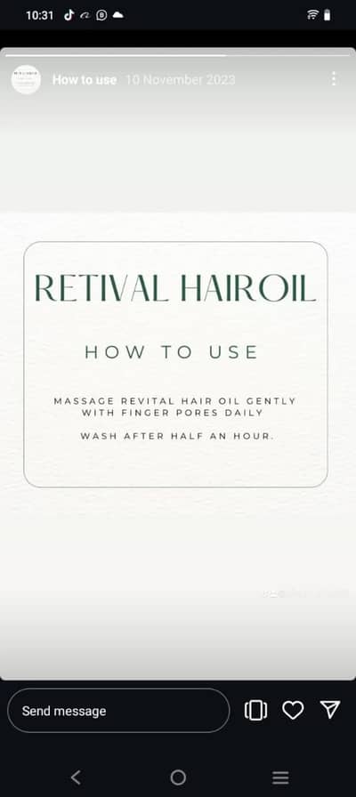 Retival hair oil. p. k