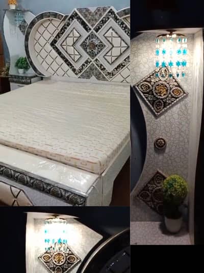 King size Bed Side tables with lamps Mattress  Settee *Price:60,000*