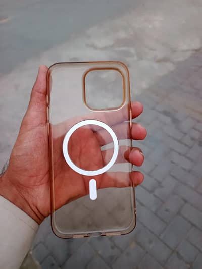 Iphone 16 Pro Max Transparent Cover  and one other Grey Color pouch