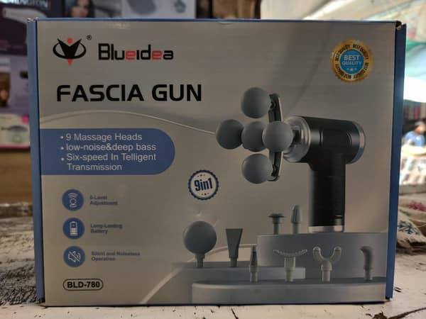 Cordless Fascia Gunn Deep Muscle Vibrating Messager with 9 Head Lithium ion Battery
