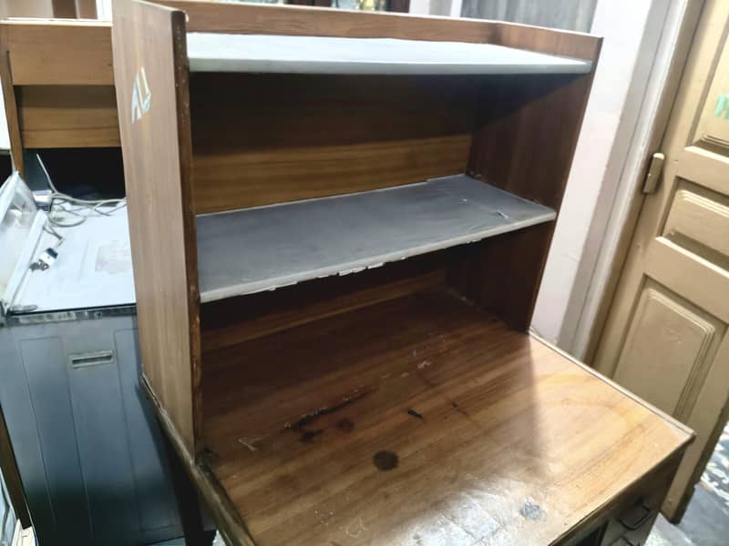 Solid wood, Study Table Bookshelf ( computer table) – Good Condition 1