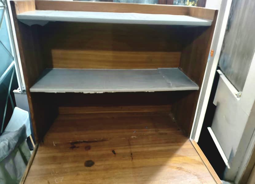 Solid wood, Study Table Bookshelf ( computer table) – Good Condition 3