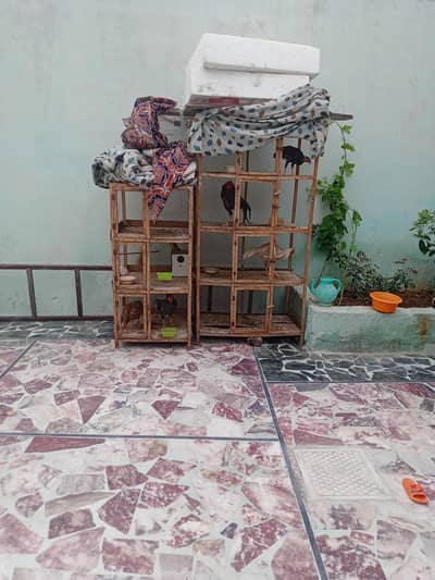 2 addad wooden cages for sale