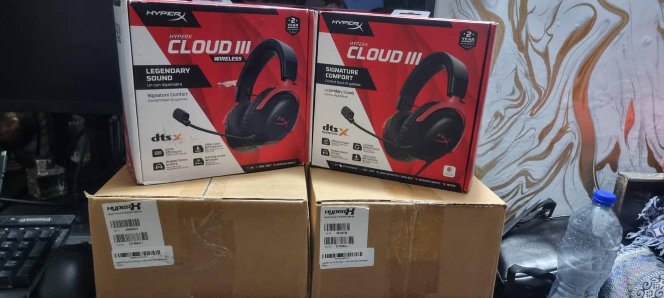HyperX Cloud 3 Wired & Wireless Gaming Headphones - New Box Packed 5