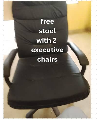 free stool with 2 imported office executive chairs 1oooo each