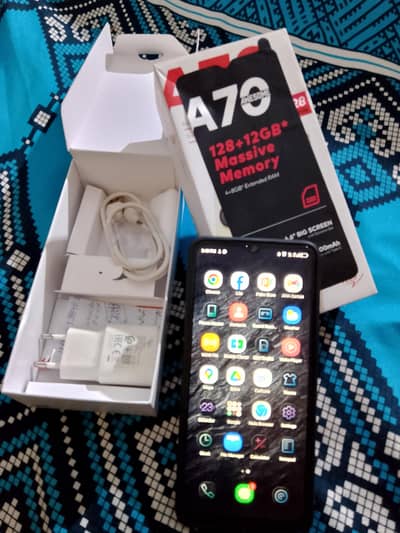 itel A 70 8-128 All okay with box charge just condition Ruff see in pi