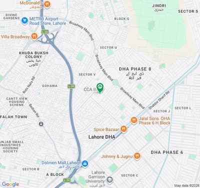 Corner 9.5 Marla Commercial Plot At Prime Location In CCA 2 Block DHA Phase 8 Lahore.