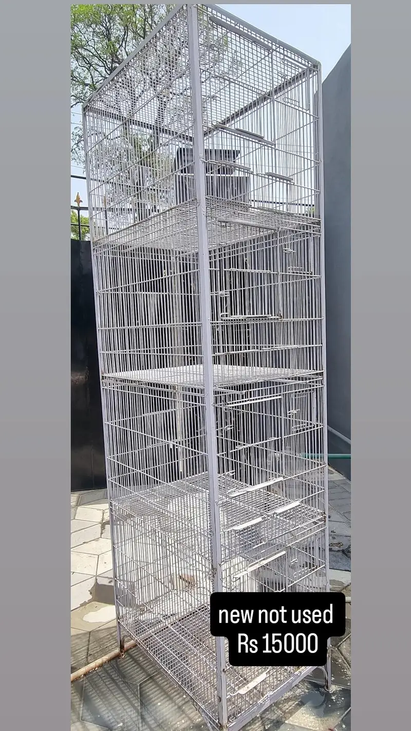 set of 3 Cages | bird cage | hen cage | iron cage | portion cage — photo 2