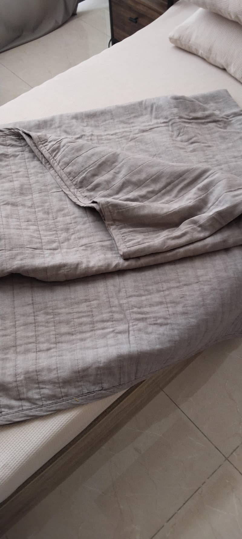 Wool Throw Grey 1