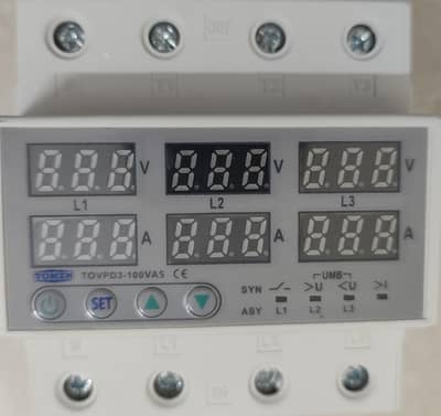 Over/Under Voltage Protector Device 3 Phase, 4 Pole Tomzn Brand