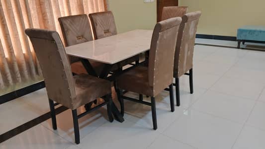 Used dining table set | strong wood center table available