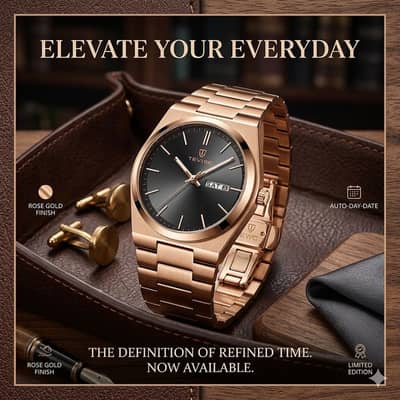 Tevise Watches 1952 | Rose Gold | 100% Original | Highest Quality