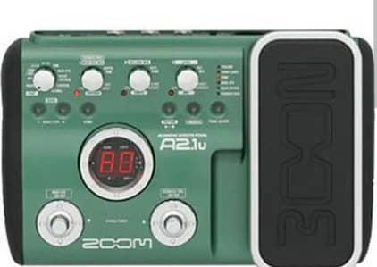 zoom A21u acoustic guitar procesor like new and best live sound