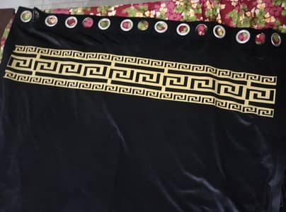 2 black velvot curtains