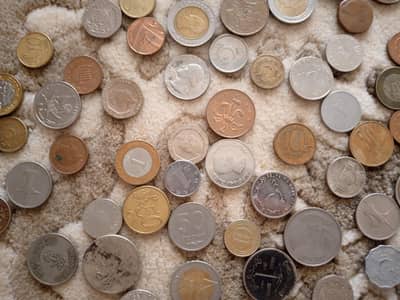 70 COINS OF DIFFERENT COUNTRIES