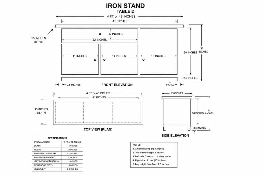 2 Multipurpose tables 7