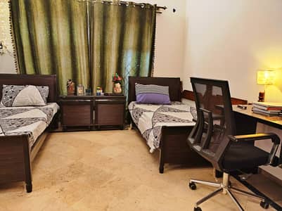 Twin Wooden Bed Set  | Modern Design