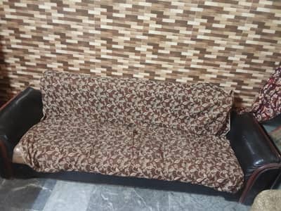 sofa cum bed  with 2 sofa chair  available for sale