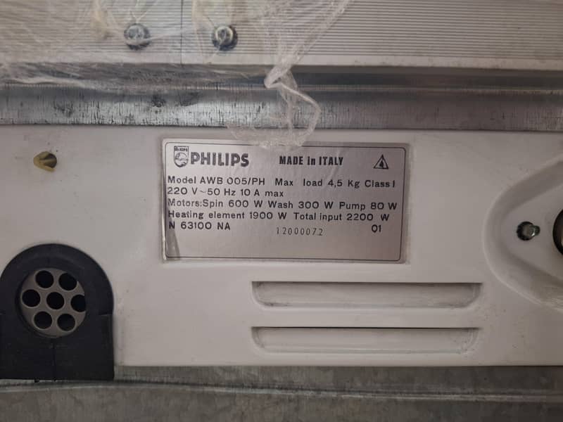 Phillips fully automatic washing machine 6
