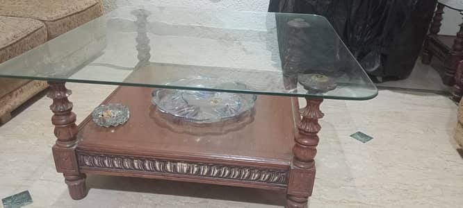 3 table set and tv trolly used