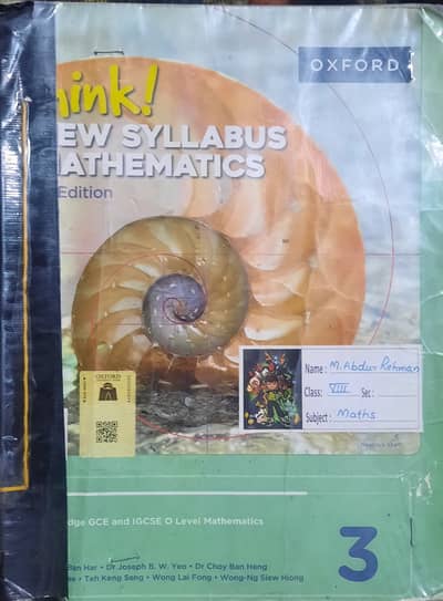 Oxford Think New Syllabus Mathematics 3