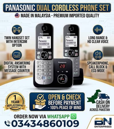 UK IMPORTED PANASONIC TWIN CORDLESS - SPECIAL OFFER