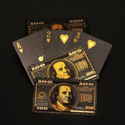 Golden, Silver and Black Playing Cards