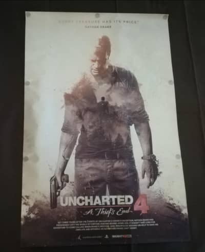 Uncharted 4 A Thief's End Silk Fabric Wall Decor Poster