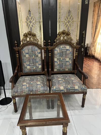 Royal style chair table set