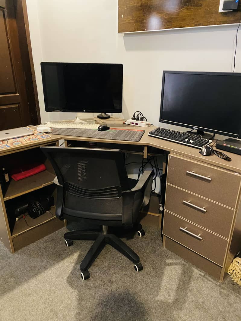 Custom made large computer table 1