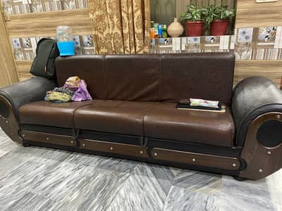 sofa com bed leather