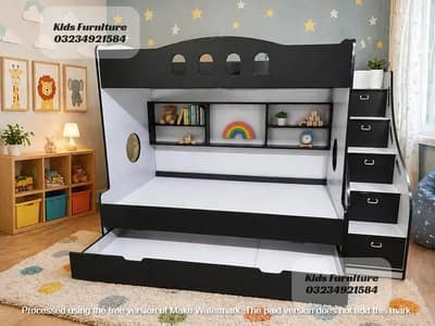 Bunk bed | Kid wooden bunker bed | Baby bed | Double bed | Triple bed