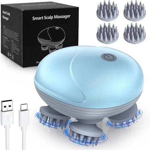 Smart Scalp Masger Kneading Points with Detachable Heads Scalp, Body & Head Masger for Hair Growth Stress Relief