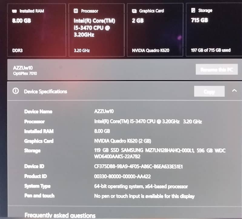 DELL I5-3rd CPU 3