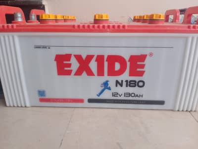 Exide N180 12v 130ah, Battery, 9 months used