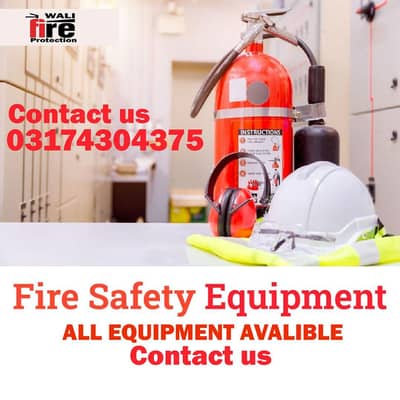 fire extinguisher & safety equipments available 03174304375