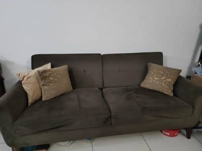5 seater sofa set brown