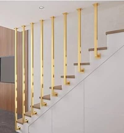deco paint and steel chrome golden work
